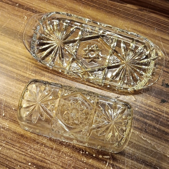 Vintage Anchor ⚓️ Hocking Star Of David butter dish - Picture 2 of 2